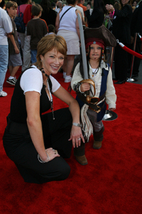 Lauren Holly and her son at POC: At Worlds End premiere