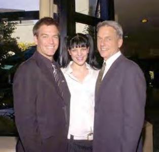 Michael, Pauley Perrette and Mark Harmon