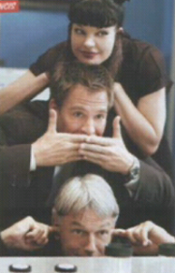 Pauley Perrette, Michael and Mark Harmon